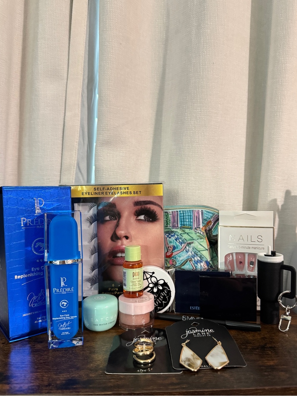 NWT Summer Beauty Bag: Predire Eye Care, Estée Lauder, Tatcha, Rings and more